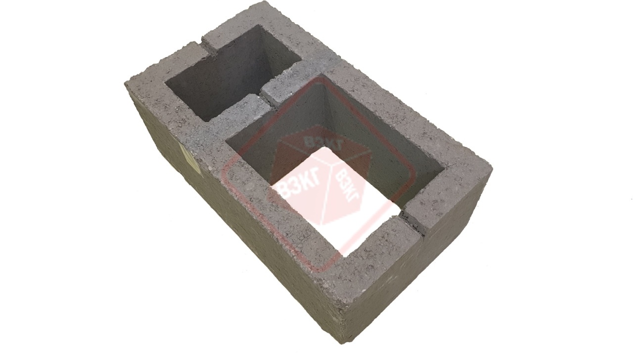 Вентиляционный блок (бетонный М75) (500х330х188)(двухпустотный)