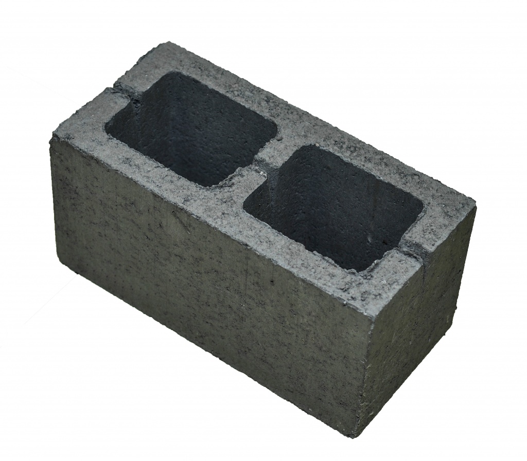 Вентиляционный блок (бетонный) (390х190х188)(двухпустотный)